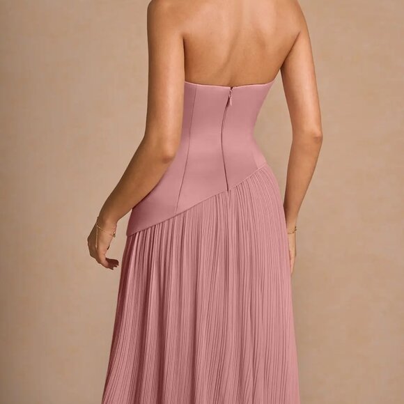 Azazie "Tierney Light Pink Maxi Dress" - Size 4 - Picture 3 of 4